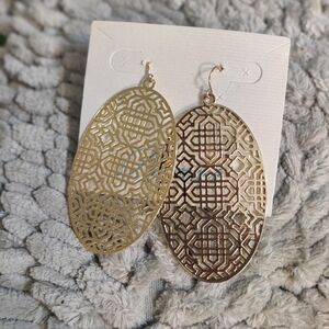 Premier Designs Gold Filigree Earrings
